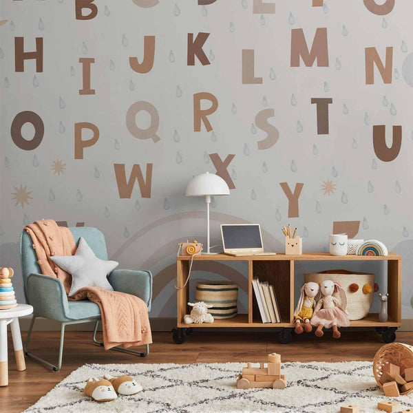 Carta da parati - Letters in Soft Colours