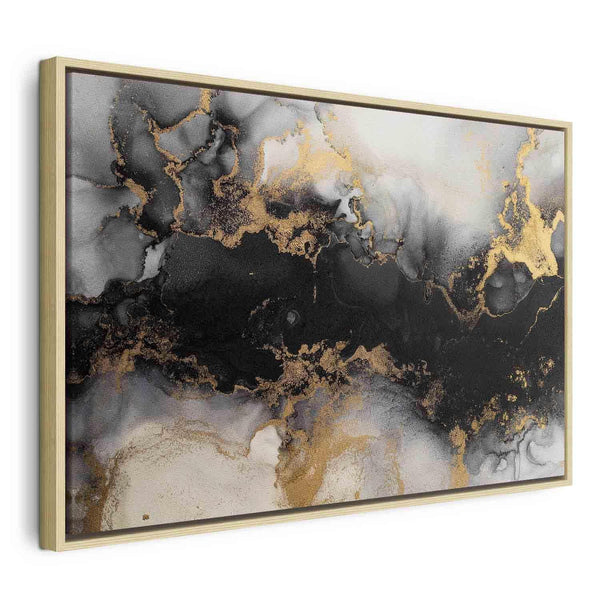 Quadro - Golden explosions – abstract pattern inspired by marble