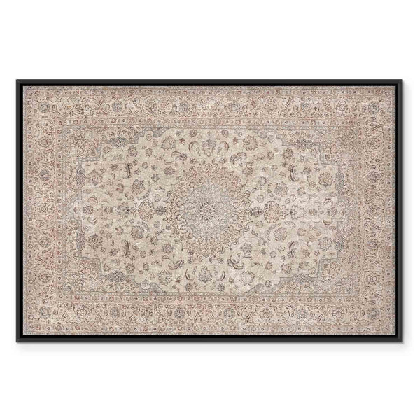 Quadro - Sand carpet - worn Persian carpet with rich decorative motifs
