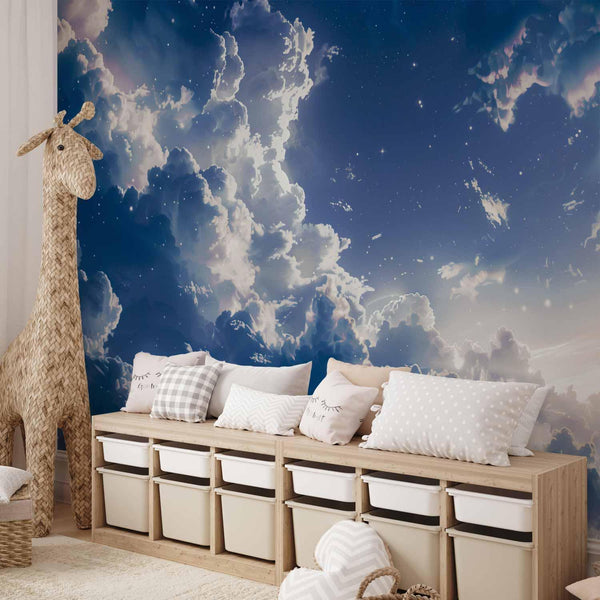Carta da parati - Starry Clouds and Delicate Light Over a Corner of the Sky