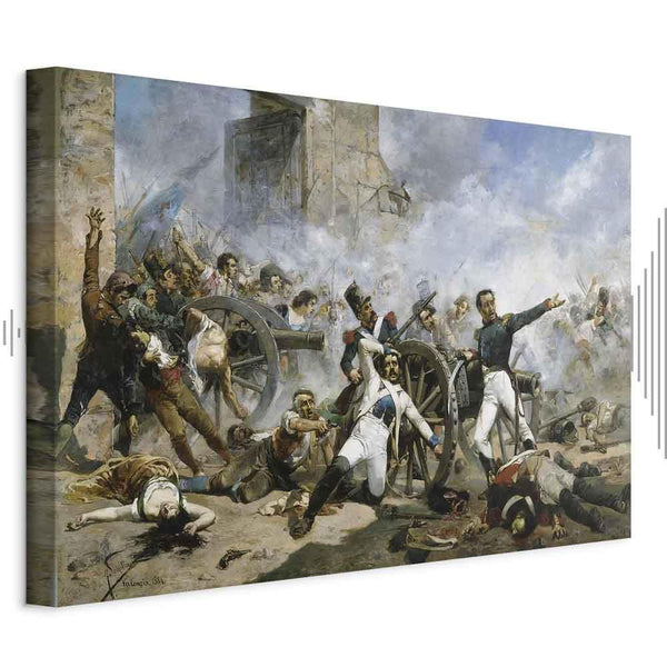 Quadro - Joaquín Sorolla y Bastida – The death of Pedro Velarde y Santillán during the defence of the Monteleon Artillery Barracks