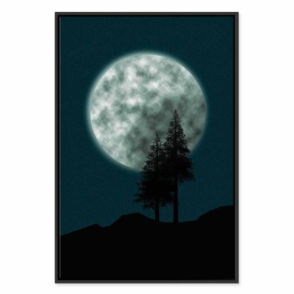 Quadro - Beautiful Full Moon (1 Part) Vertical