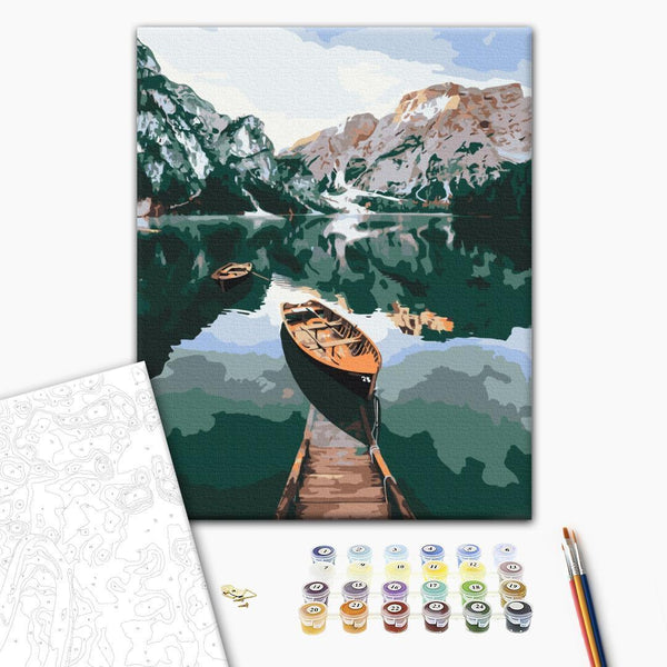 Quadro fai da te - Boats in the Dolomites