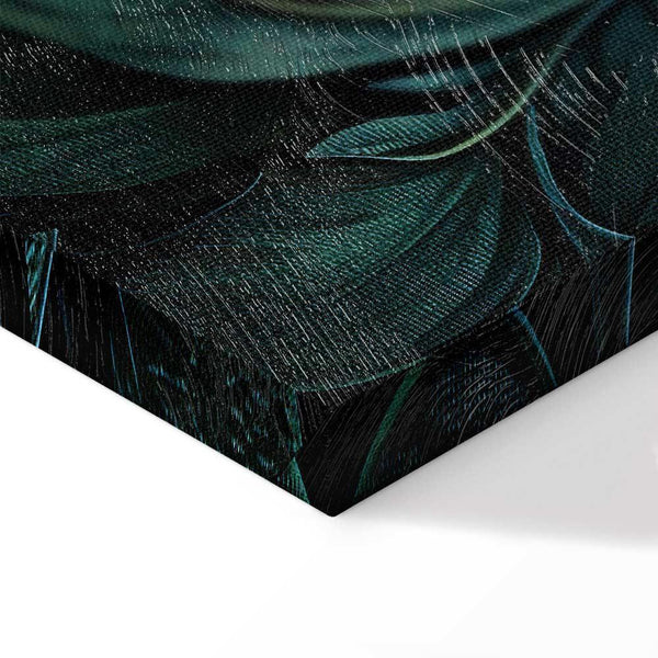 Quadro - Dark Green Victorian Leaves: Botanical Carved Composition