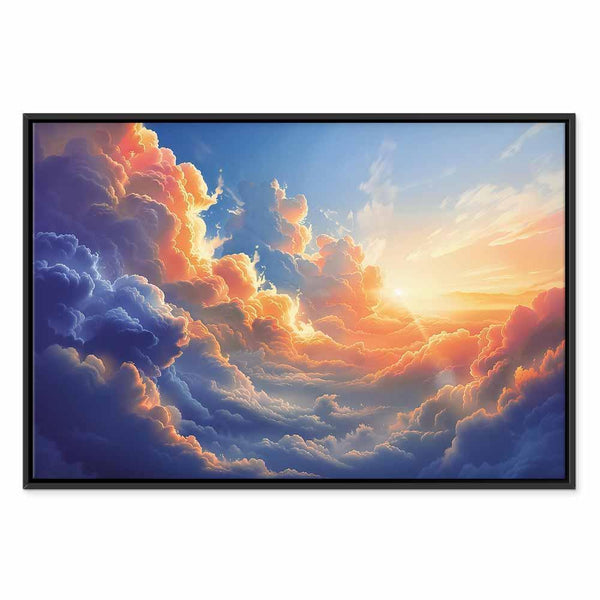 Quadro - Sunset Over a Cloudy Sea: A Wonderful Symphony of Colors