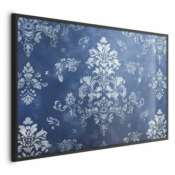 Poster - Retro Ornament in Worn Blues