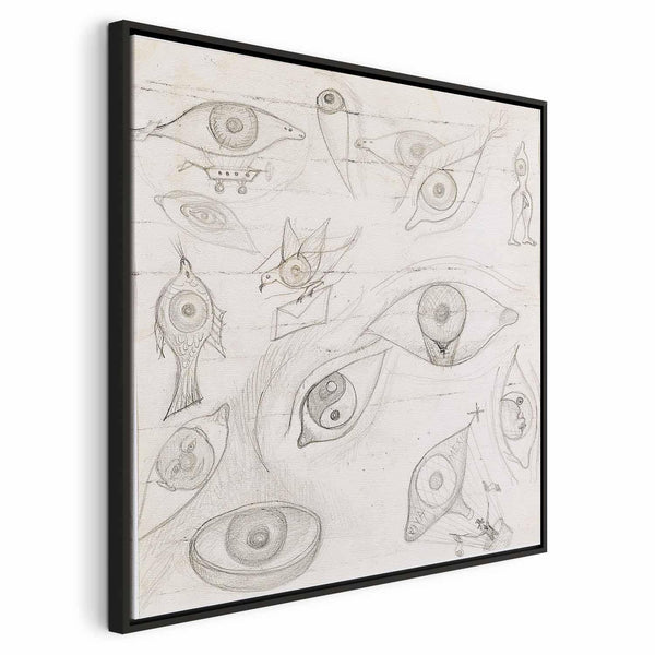 Quadro - Frida Kahlo – Drawing of Eyes