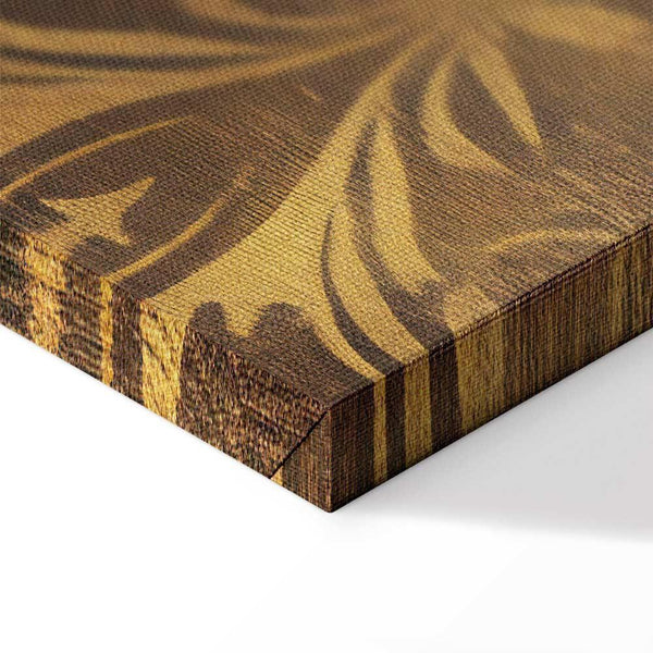 Quadro - Baroque Ornaments in Patinated Gold and Browns: Retro Motif