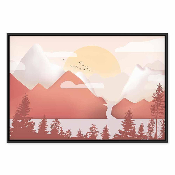 Quadro - Landscape at Sunset (1 Part) Wide