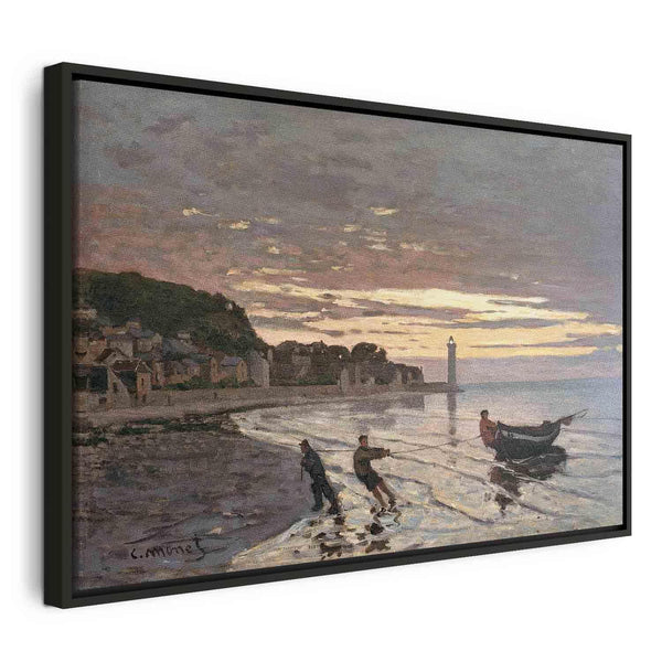 Quadro - Claude Monet – Hauling a Boat Ashore, Honfleur