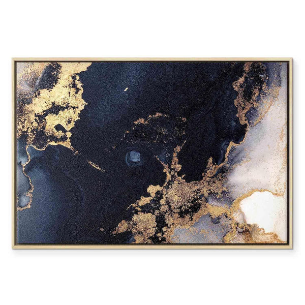 Quadro - Marble and navy blue – abstract textured pattern inspired by the starry sky