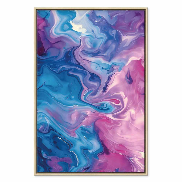 Quadro - Night Flows - Abstract Waves in Shades of Blue and Violet