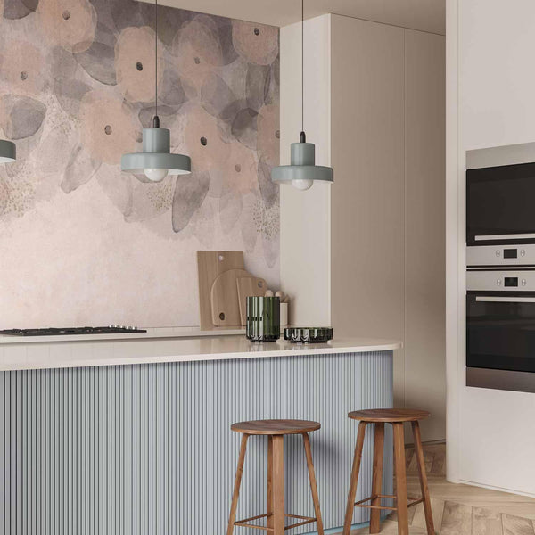 Carta da parati - Minimalist meadow - patterns on a delicate beige textured background