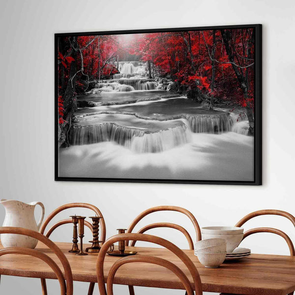 Quadro - Cascade of Thoughts (1 Part) Wide Red