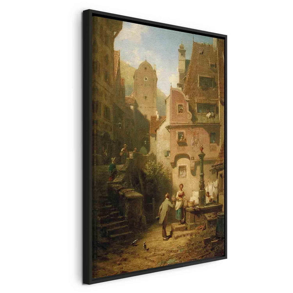Quadro - Carl Spitzweg – Well-Wisher Presenting Flowers