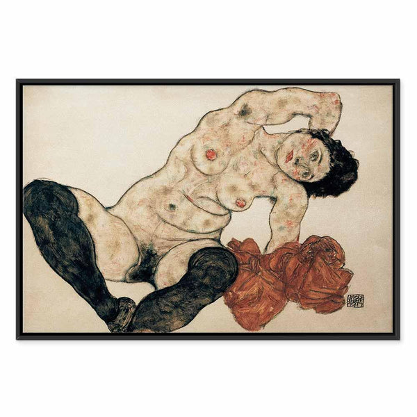 Quadro - Egon Schiele – Liegender Akt mit gelbem Handtuch