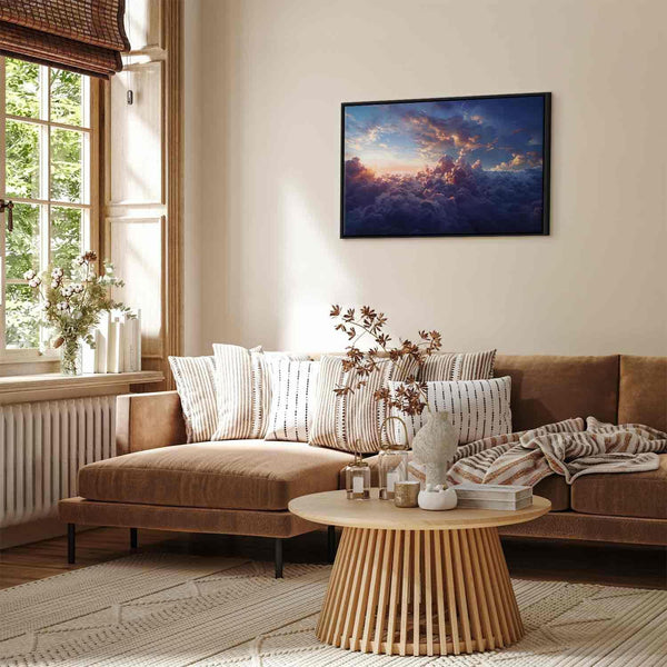 Quadro - The Sun in Hiding: The Golden Face of the Sky Over a Cloudy Sea