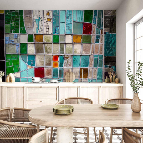 Carta da parati - Sapphire Stained Glass