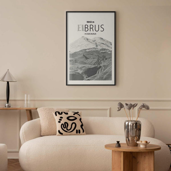 Poster - Majestic mountain peak Elbrus mountain crown mountain landscape
