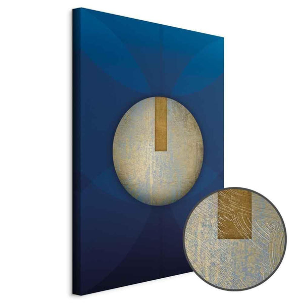 Quadro - In the Shadow of Classic Blue (1-part) - Golden Circle in Abstraction