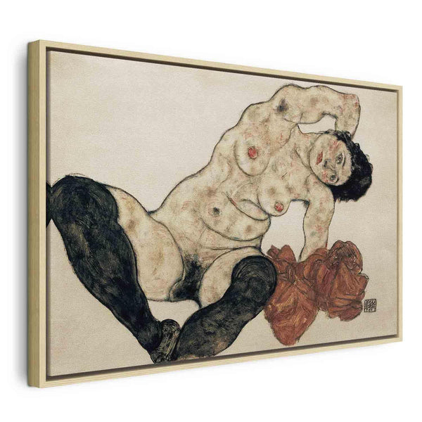 Quadro - Egon Schiele – Liegender Akt mit gelbem Handtuch