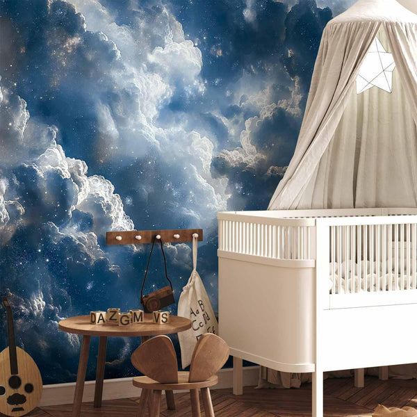 Carta da parati - Astronomical Wonders: Clouds and Stars in Harmonious Combination