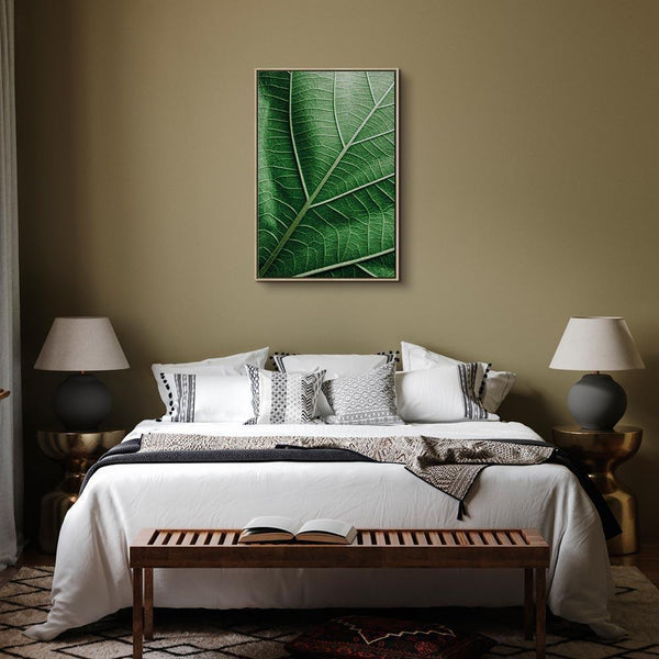 Quadro - Malachite Leaf (1 Part) Vertical