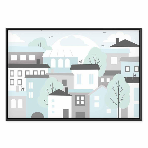 Quadro - Colorful Town (1 Part) Wide