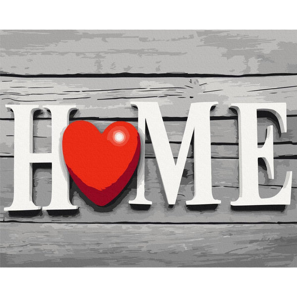 Quadro fai da te - Home with Red Heart