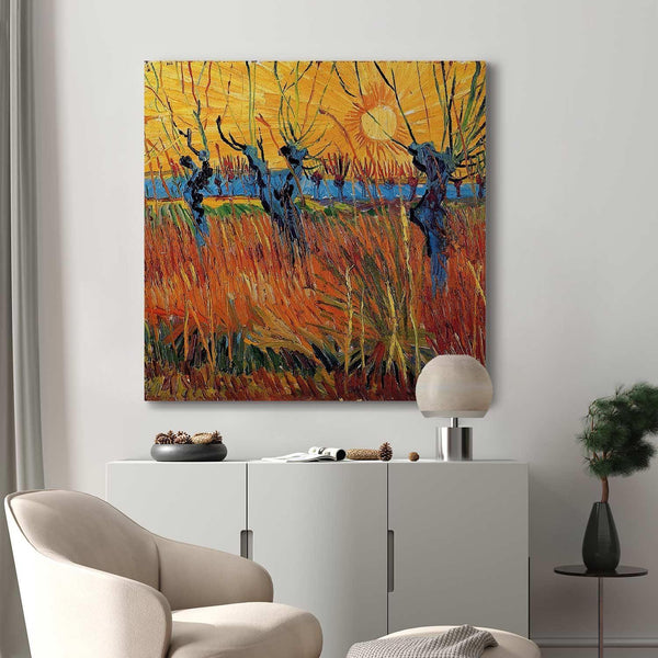 Quadro - Vincent van Gogh – Willows at Sunset