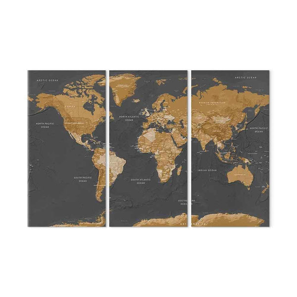 Quadro - World Map: Modern Aesthetics
