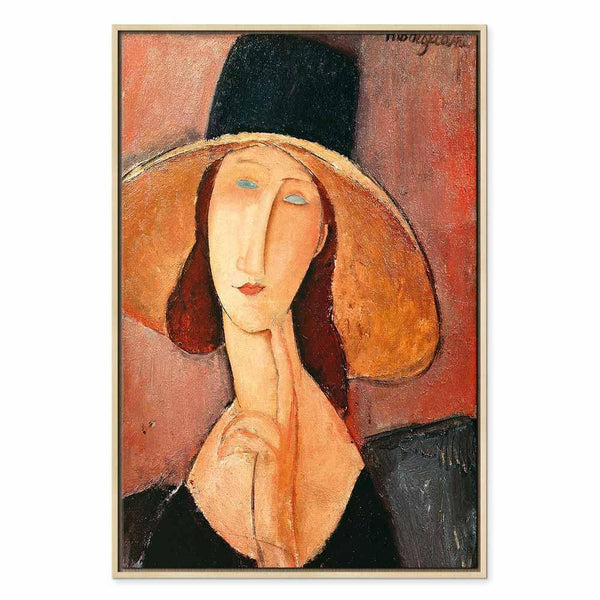 Quadro - Amedeo Modigliani – Portrait of Jeanne Hebuterne in a Large Hat