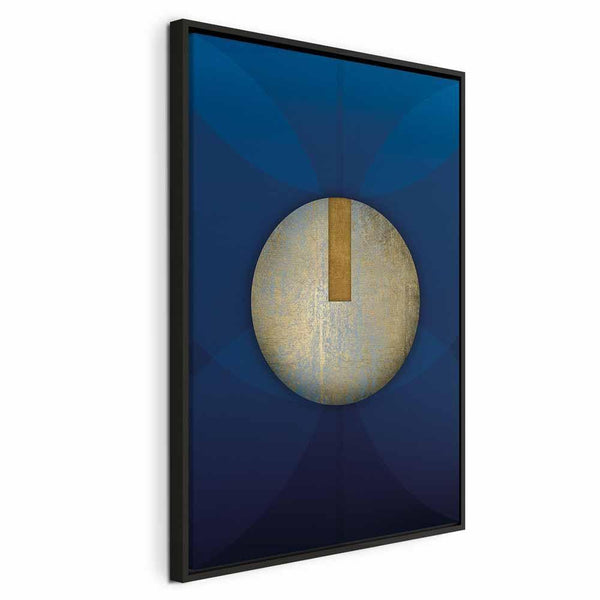 Quadro - In the Shadow of Classic Blue (1-part) - Golden Circle in Abstraction