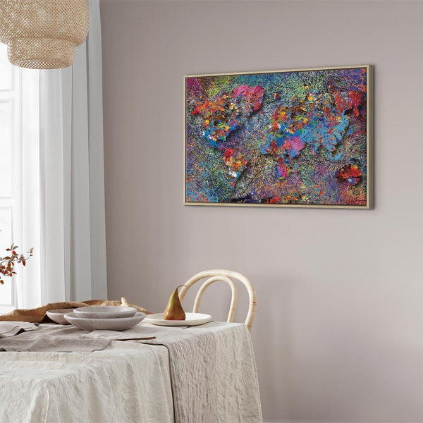 Quadro - Map: Jackson Pollock inspiration