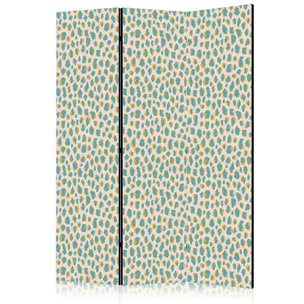 Paravento - Giraffe Pattern - Animal Pattern in Turquoise Spots on a Light Background
