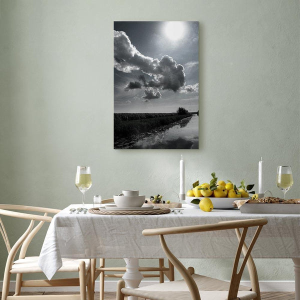 Quadro - Sun Over Clouds (1-part) - Sky Reflection in Water Field