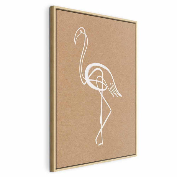Quadro - White Flamingo (1 Part) Vertical