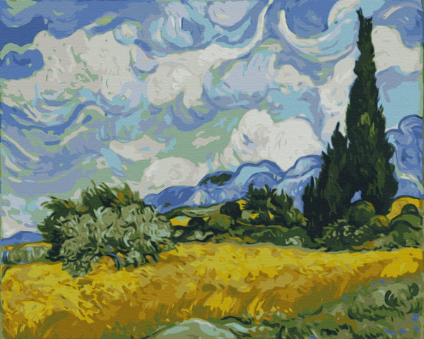 Quadro fai da te - Vincent Van Gogh – Wheat Field with Cypresses