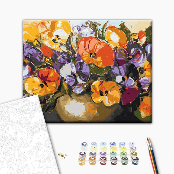 Quadro fai da te - Vase Of Pansies