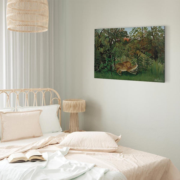 Quadro - Henri Rousseau – Le Lion ayant faim se jette sur l'Antilope