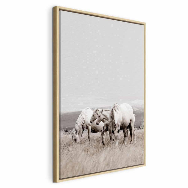 Quadro - White Horses (1 Part) Vertical