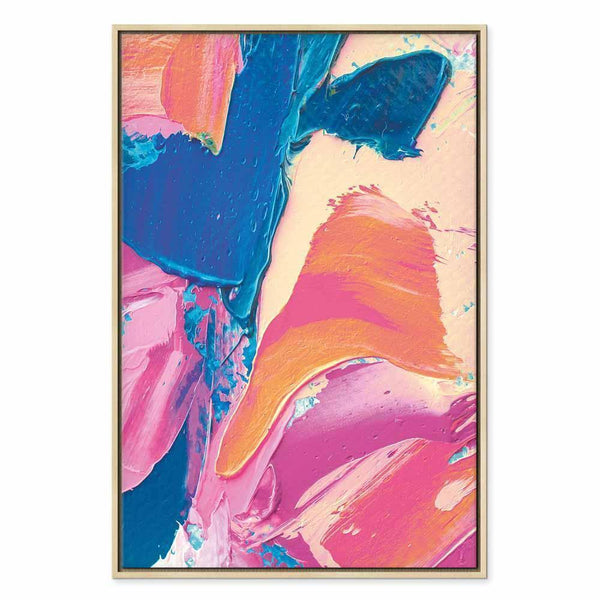 Quadro - Energetic Shapes - Dynamic Oil Paint Composition on Canvas