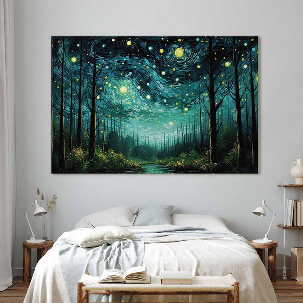 Quadro XXL - Starry night - a modern version of Van Gogh's night sky