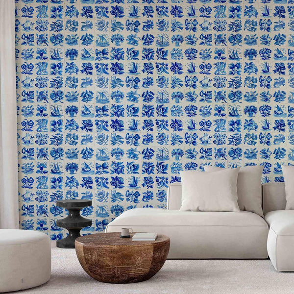 Carta da parati - Azulejos tiles – traditional Portuguese ceramic tiles