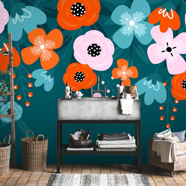 Carta da parati - Colorful Bloom - Third Variant