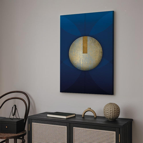 Quadro - In the Shadow of Classic Blue (1-part) - Golden Circle in Abstraction