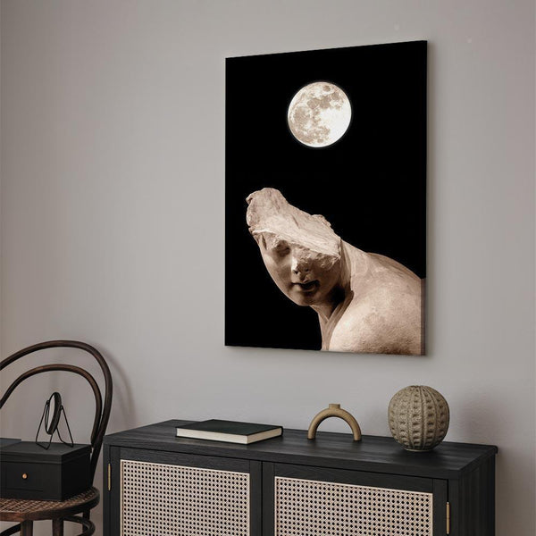 Quadro - Moon and Statue (1 Part) Vertical