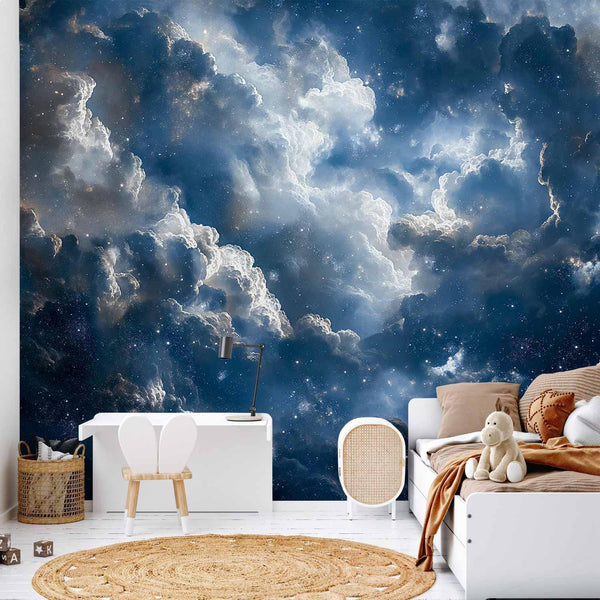 Carta da parati - Astronomical Wonders: Clouds and Stars in Harmonious Combination