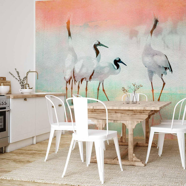 Carta da parati - Cranes in Pastels