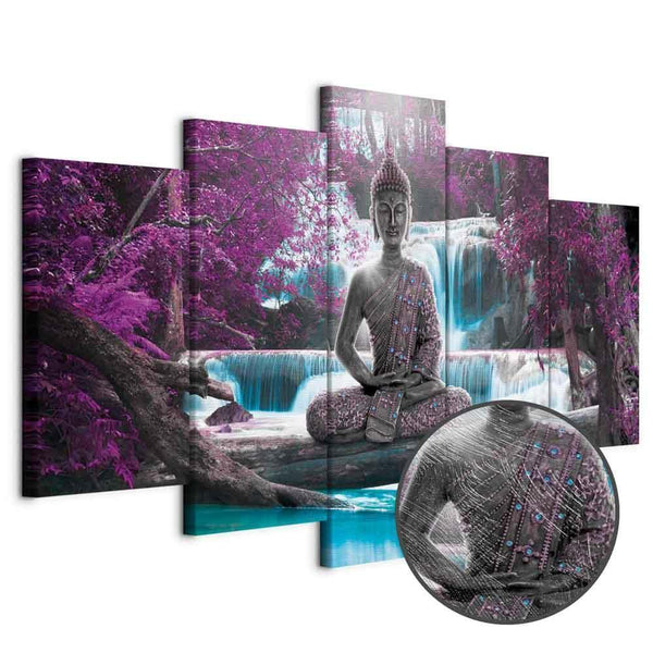 Quadro - Waterfall and Buddha